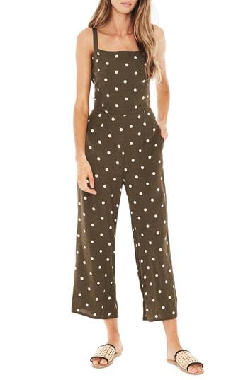 Women's Faithfull The Brand Playa Polka Dot Jumpsuit - Brown