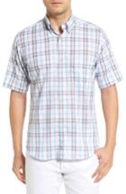 Men's Tailorbyrd Monterey Regular Fit Short Sleeve Plaid Sport Shirt - Green