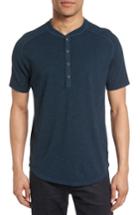 Men's Good Man Brand Short Sleeve Henley, Size - Blue