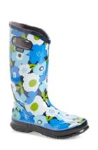 Women's Bogs 'spring Flowers' Graphic Print Waterproof Rain Boot M - Blue