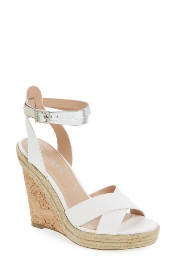 Women's Charles By Charles David Brit Wedge Platform Sandal .5 M - White