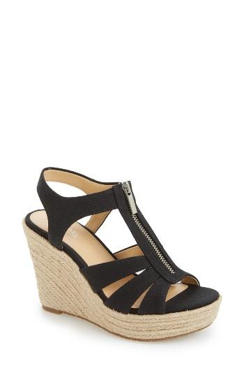 Women's Michael Michael Kors Berkley Platform Wedge M - Black
