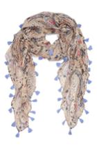 Women's Hinge Embroidered Fringe Scarf