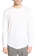 Men's James Perse Long Sleeve Crewneck T-shirt (l) - White