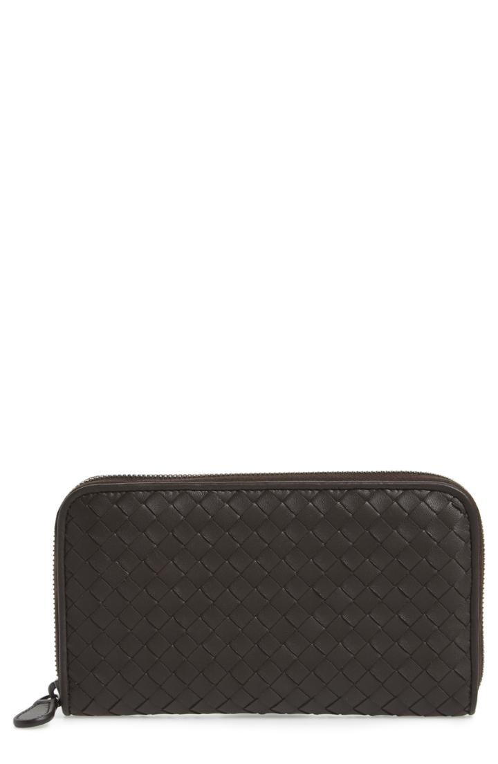Women's Bottega Veneta Leather Zip Around Wallet - None