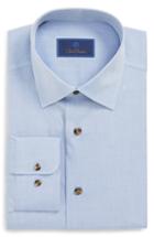 Men's David Donahue Regular Fit Dress Shirt .5 - 34/35 - Blue