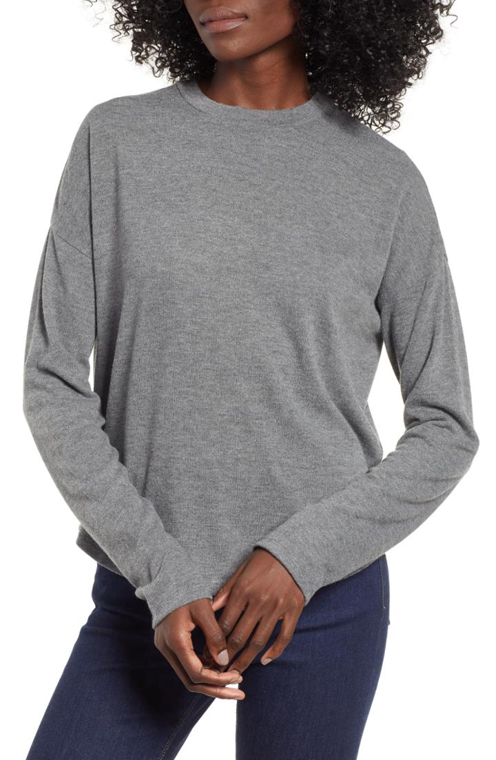 Women's Bp. Drop Shoulder Tee, Size - Grey