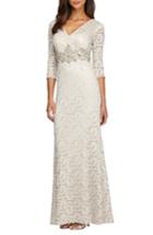 Women's Alex Evenings Embellished Lace Column Gown