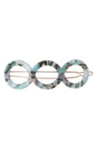 France Luxe Triple Circle Tige Boule Barrette, Size - Blue