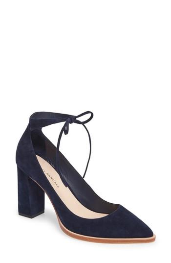 Women's Loeffler Randall Rita Ankle Strap Pointy Toe Pump .5 M - Blue