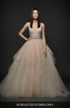 Women's Lazaro Embellished Bodice Ballgown, Size - Pink