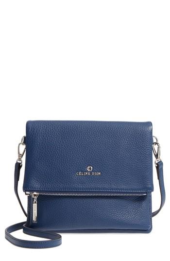 Celine Dion Adagio Leather Crossbody Bag - Blue