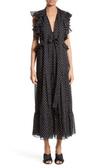 Women's Robert Rodriguez Polka Dot Maxi Dress - Black