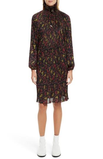 Women's Opening Ceremony Pleated Floral Dress - Red