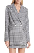 Women's Robert Rodriguez Lexy Mini Check Double Breasted Jacket - Black