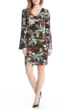 Women's Karen Kane Bell Sleeve V-neck Dress - Purple