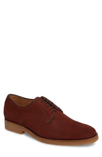 Men's John W. Nordstrom Santino Plain Toe Derby M - Red