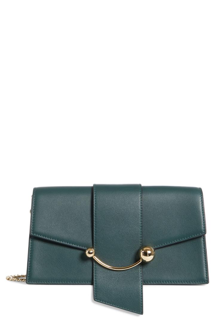 Strathberry Mini Crescent Leather Clutch -