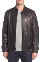 Men's Marc New York Tuers Lambskin Leather Moto Jacket - Black
