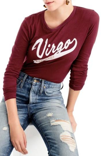 Women's J.crew Virgo Horoscope Tee - Burgundy