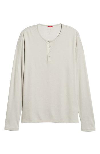 Men's Stone Rose Trim Fit Henley - Beige