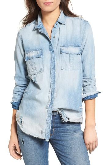 Women's Hudson Jeans Bijou Chambray Shirt - Blue