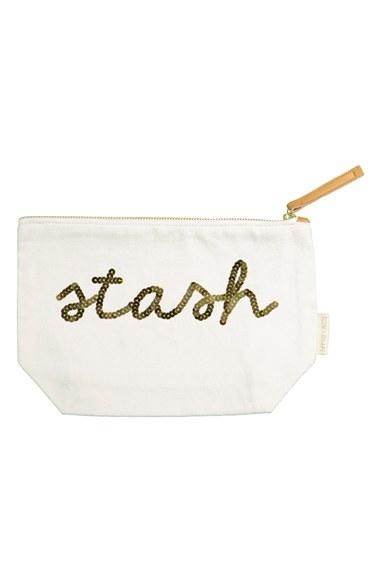 Bow & Drape 'stash' Canvas Zip Pouch