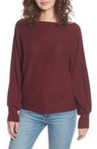 Women's Soprano Balloon Sleeve Sweater - Burgundy