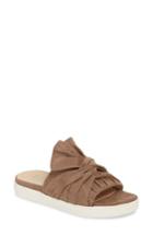 Women's Jane And The Shoe Jessica Twist Slide Sandal M - Brown