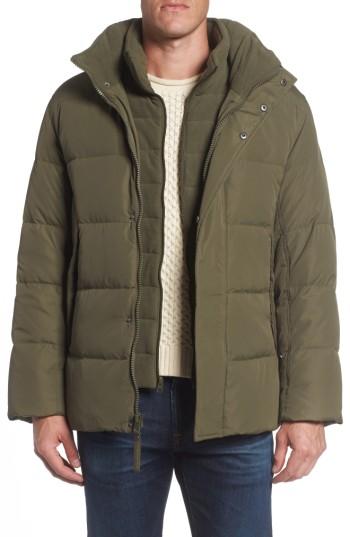 Men's Andrew Marc Carlton Quilted Parka - Green