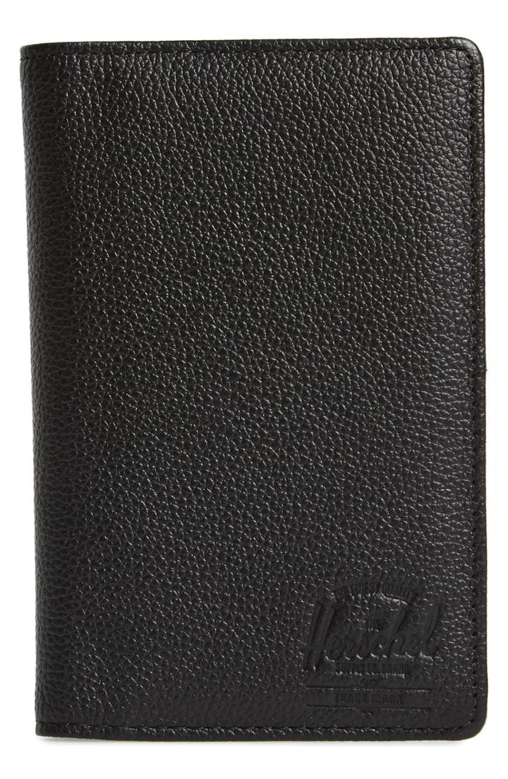 Men's Herschel Supply Co. Tile Search Slim Vertical Leather Wallet - Black