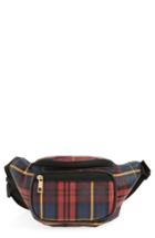 Jane & Berry Plaid Belt Bag - Red