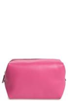 J.crew Leather Dopp Kit, Size - Crisp Begonia