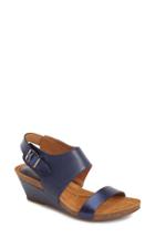 Women's Sofft 'vanita' Leather Sandal .5 W - Blue