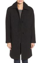 Women's Gallery Basket Weave Three Quarter Coat - Black