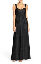 Women's Amsale 'loire' Sweetheart Neck Sequin Gown