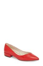 Women's Kenneth Cole New York Ames Pointy Toe Flat M - Red