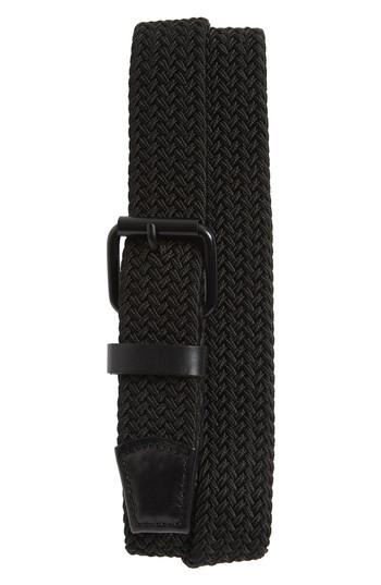 Men's Saturdays Nyc Shane Woven Belt, Size - Black