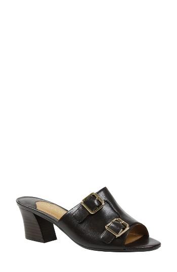 Women's J. Renee Maribe Monk Strap Slide Sandal B - Brown