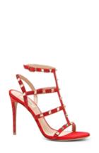 Women's Valentino Garavani Rockstud Crystal Embellished Cage Sandal .5us / 36.5eu - Red