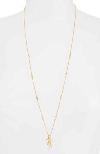 Women's Cz By Kenneth Jay Lane Long Spike Cubic Zirconia Pendant Necklace