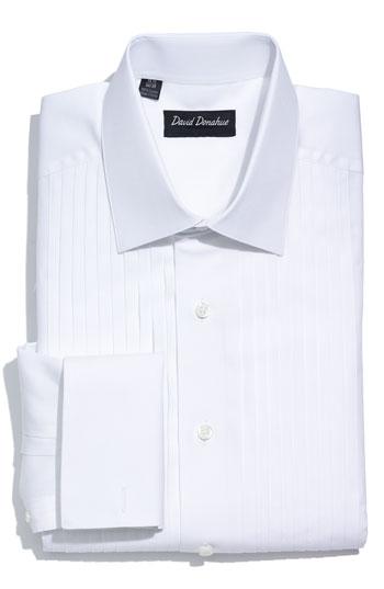 Men's David Donahue Fit French Cuff Tuxedo Shirt