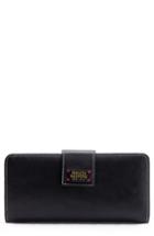 Women's Frances Valentine Jefferson Slim Calfskin Leather Wallet - Black