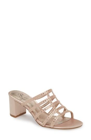 Women's Adrianna Papell Apollo Block Heel Sandal .5 M - Beige