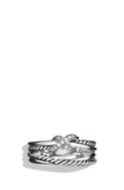Women's David Yurman 'x Crossover' Ring With Diamonds