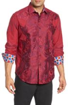 Men's Robert Graham Lyons Hearted Limited Edition Classic Fit Sport Shirt X-large - Red