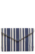 Rebecca Minkoff Leo Stripe Canvas Envelope Clutch - Blue