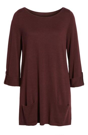 Women's Caslon Knit Tunic - Burgundy