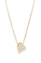 Women's Roberto Coin Princess Diamond Pave Heart Necklace