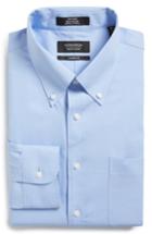 Men's Nordstrom Men's Shop Classic Fit Non-iron Solid Dress Shirt - 36 - Blue